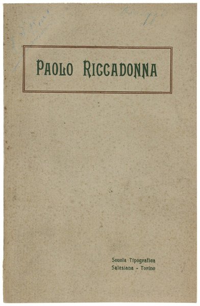 PAOLO RICCADONNA. | Immagine principale