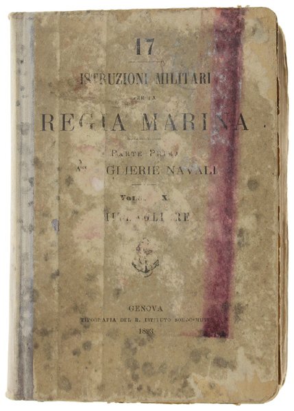 ISTRUZIONI MILITARI PER LA REGIA MARINA. Parte prima: ARTIGLIERIE NAVALI …