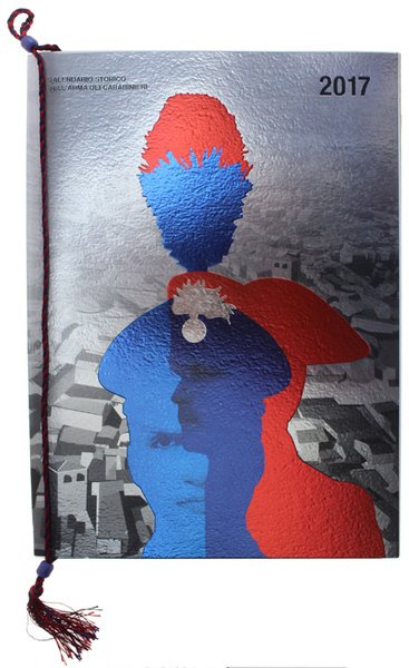 CALENDARIO STORICO DELL'ARMA DEI CARABINIERI 2017. Con cordoncino originale.