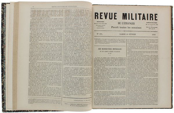 REVUE MILITAIRE DE L'ETRANGER - 1880. 1er semestre (N. 488 …