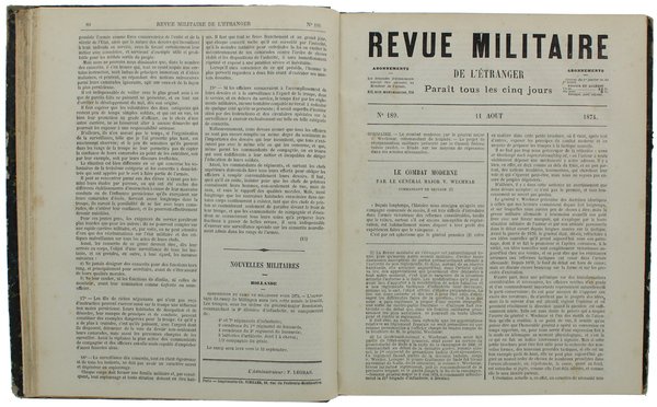 REVUE MILITAIRE DE L'ETRANGER - 1874. 1er semestre (N. 146 …