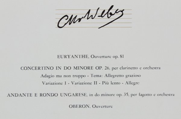 WEBER CARL MARIA VON WEBER - 3 dischi NUOVI nei … | Immagine Gallery 4