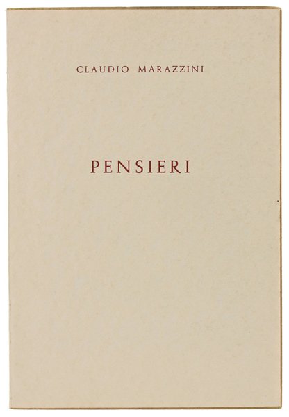 PENSIERI di Claudio Marazzini nato a Torino il 26 ottobre …
