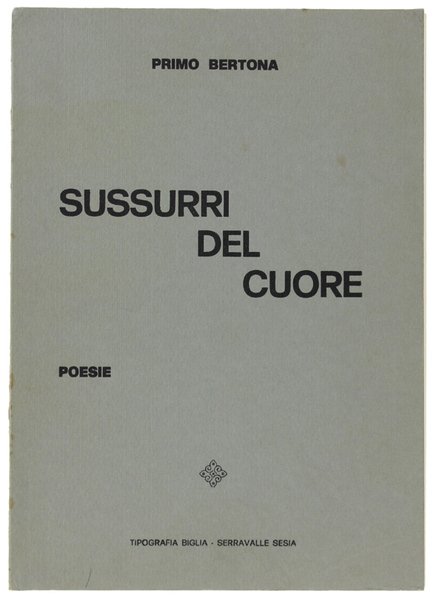 SUSSURRI DEL CUORE. Poesie. | Immagine principale