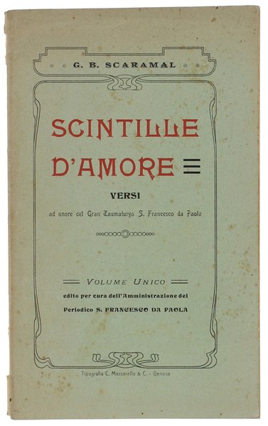 SCINTILLE D'AMORE - Versi. | Immagine principale