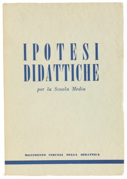 IPOTESI DIDATTICHE PER TUTTE LE DISCIPLINE DEI TRE ANNI DELLA …