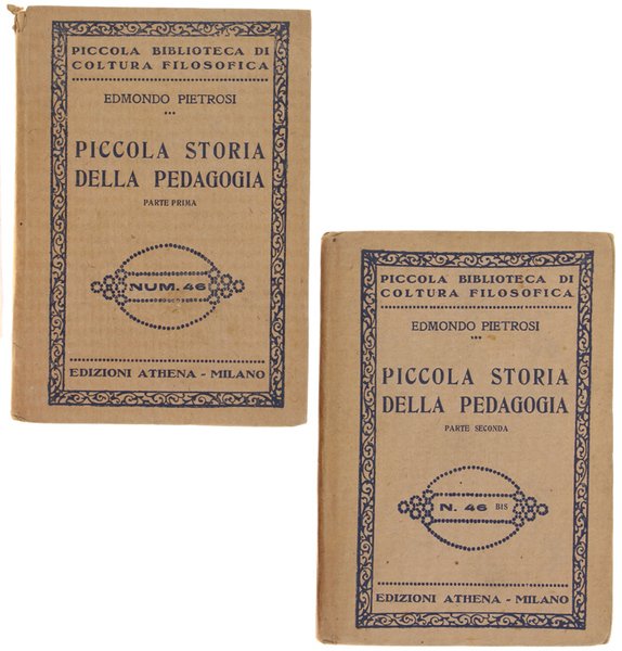 PICCOLA STORIA DELLA PEDAGOGIA. Parte I: Sviluppo storico dell'ideale educativo. …