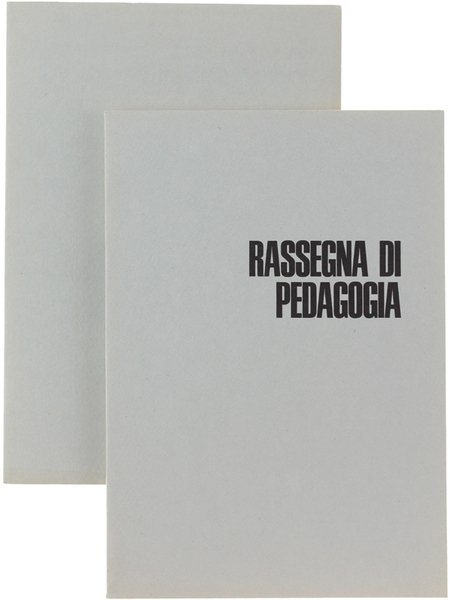 RASSEGNA DI PEDAGOGIA. Anno XXXIII- N. 1-2-3-4. Gennaio-Dicembre 1975.