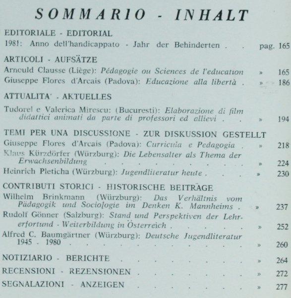 RASSEGNA DI PEDAGOGIA. - PÄDAGOGISCHE UMSHAU. Anno XXXIX - N. …