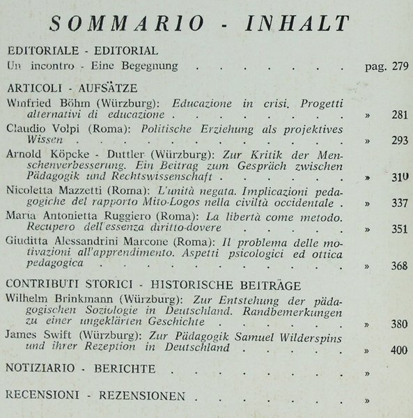 RASSEGNA DI PEDAGOGIA. - PÄDAGOGISCHE UMSHAU. Anno XXXIX - N. …