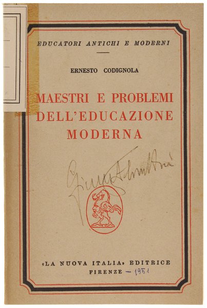 MAESTRI E PROBLEMI DELL'EDUCAZIONE MODERNA.