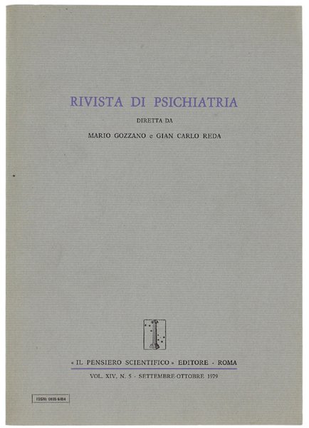 RIVISTA DI PSICHIATRIA. Vol.XIV - N.5 settembre/ottobre 1979.