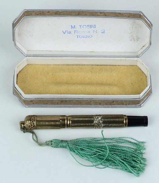 PENNA STILOGRAFICA vintage modello da signora (9 cm), pennino rientante | Immagine Gallery 10