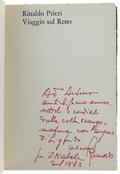 VIAGGIO SUL RENO [1a edizione numerata e firmata]