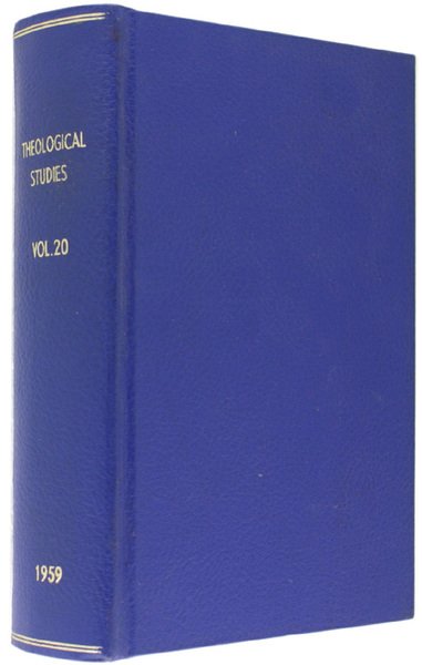 THEOLOGICAL STUDIES. Volume 20 - Year 1959.