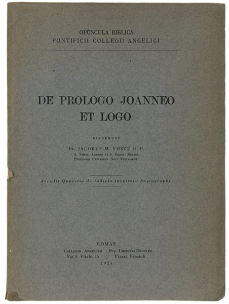 DE PROLOGO JOANNEO ET LOGO.