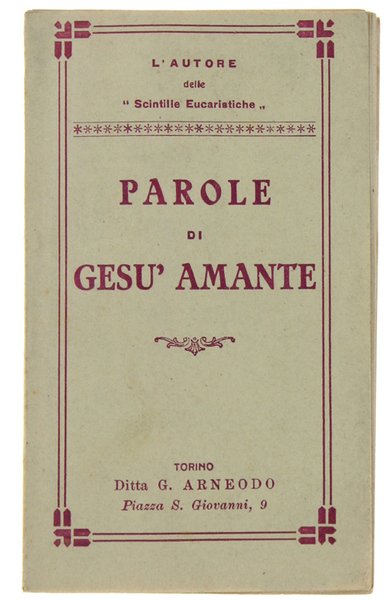 PAROLE DI GESU' AMANTE.