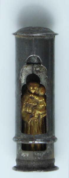 SANT'ANTONIO DA PADOVA: 4 MEDAGLIETTE RELIGIOSE RICORDO E 1 STATUETTA …