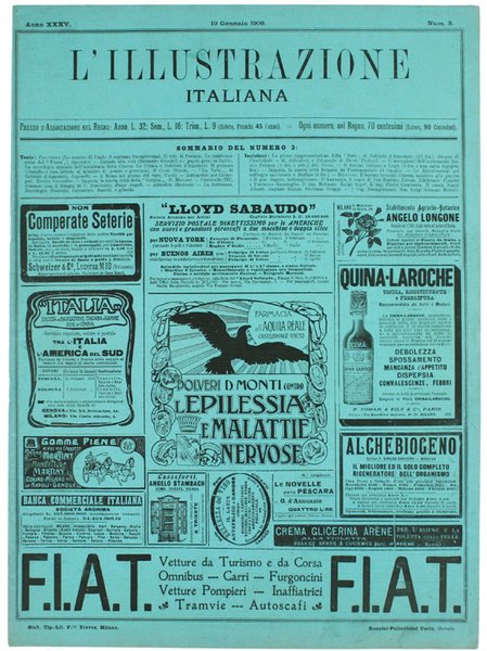 L'ILLUSTRAZIONE ITALIANA. 1908 n. 3.