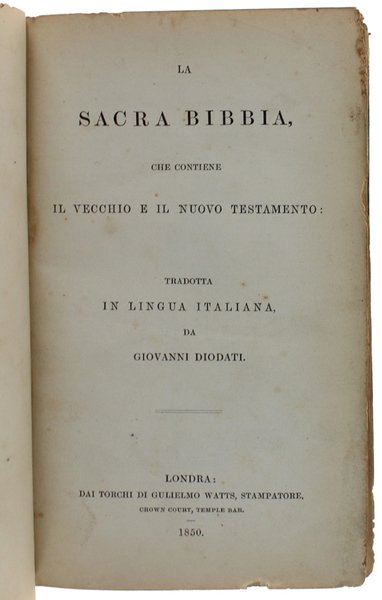 LA SACRA BIBBIA CHE CONTIENE IL VECCHIO E IL NUOVO …