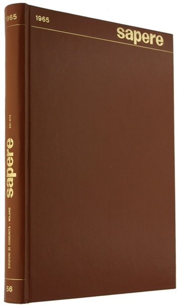SAPERE. Annata 1965 - Volume XLI.