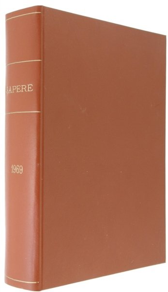 SAPERE. Annata 1969 - Volume LXX.