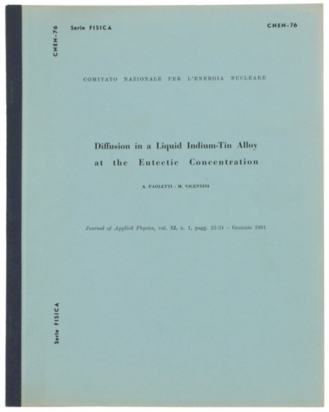 DIFFUSION IN A LIQUID INDIUM-TIN ALLOY AT THE EUTECTIC CONCENTRATION.