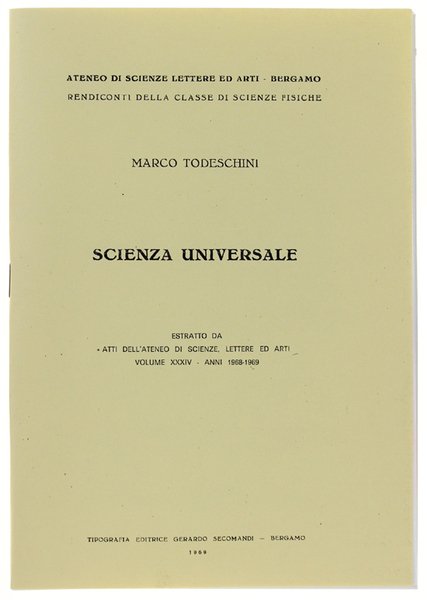 SCIENZA UNIVERSALE.