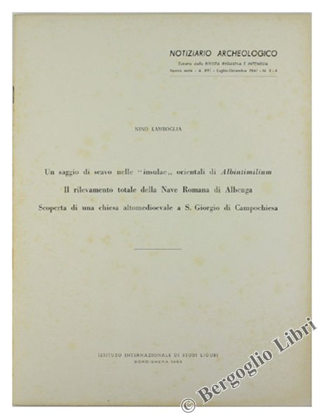 UN SAGGIO DI SCAVO NELLE "INSULAE" ORIENTALI DI ALBINTIMILIUM - …