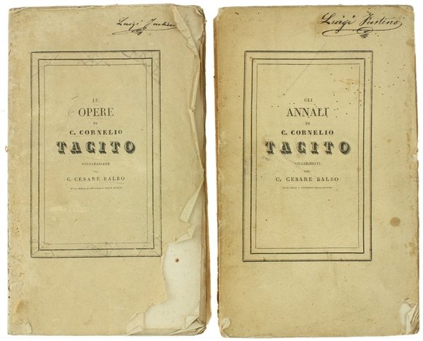 GLI ANNALI DI C. CORNELIO TACITO VOLGARIZZATI DA C. CESARE …