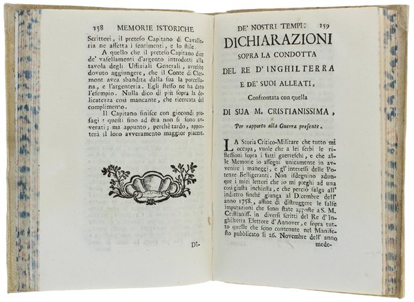 MEMORIE, CHE SERVONO ALLA STORIA DE' NOSTRI TEMPI, fatte dall'osservatore …