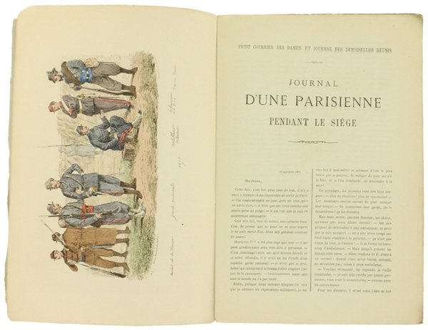 JOURNAL D'UNE PARISIENNE PENDANT LE SIEGE accompagné de plusieurs gravures …