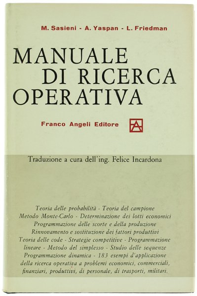 MANUALE DI RICERCA OPERATIVA.