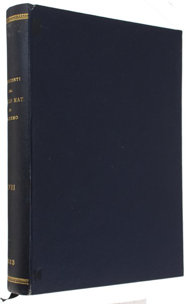 RENDICONTI DEL CIRCOLO MATEMATICO DI PALERMO. Tomo LVII.
