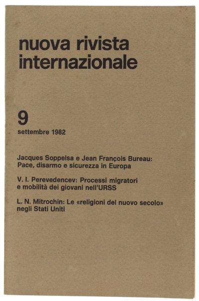 NUOVA RIVISTA INTERNAZIONALE. Problemi della pace e del socialismo. N. …