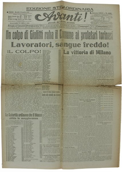 UN COLPO DI GIOLITTI RUBA IL COMUNE AI PROLETARI TORINESI. … | Immagine principale