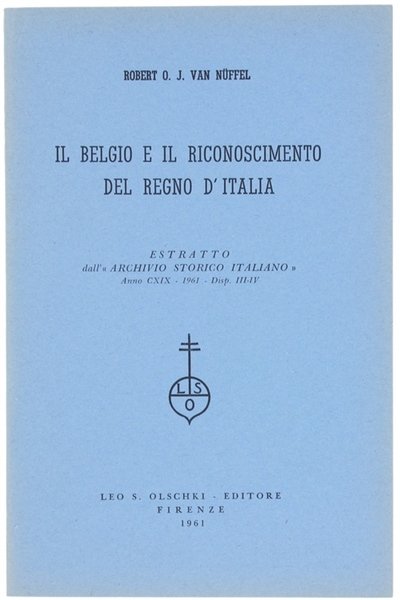 IL BELGIO E IL RICONOSCIMENTO DEL REGNO D'ITALIA.