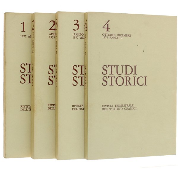 STUDI STORICI - Rivista trimestrale dell'Istituto Gramsci. Annata 1977 completa.