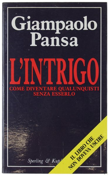 L'INTRIGO [Prima edizione]