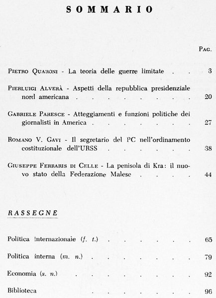 CIVITAS. Rivista mensile di studi politici. Anno VIII - N. …