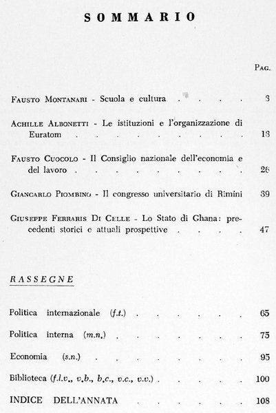 CIVITAS. Rivista mensile di studi politici. Anno VIII - N. …