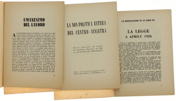 POLITICA. Pubblicazione settimanale. Anno IV-1965 n. 7 - Anno V-1966 … | Immagine principale