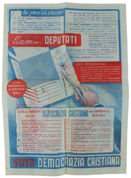 VOLANTINO DI PROPAGANDA ELETTORALE (1948?)