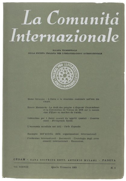 LA COMUNITA' INTERNAZIONALE - 1983 N. 4
