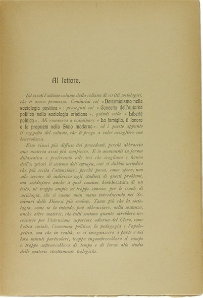 LA FAMIGLIA, IL LAVORO E LA PROPRIETA' NELLO STATO MODERNO. …