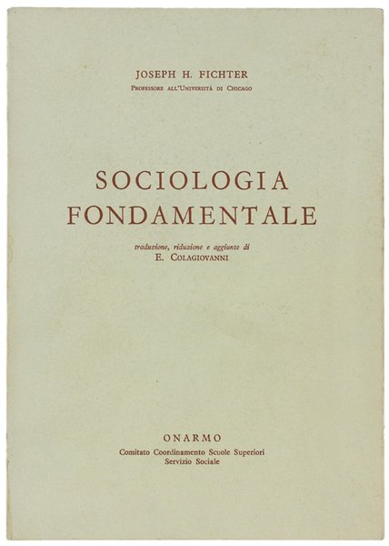 SOCIOLOGIA FONDAMENTALE.
