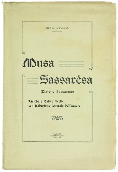 MUSA SASSARESA (Dialetto sassarese) Liriche e satire scelte, con traduzione …