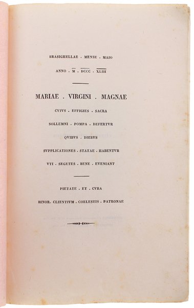 ODE - Brasighellae mense maio anno 1843.