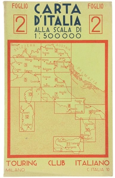 CARTA D'ITALIA alla scala 1:500.000. Foglio 2.