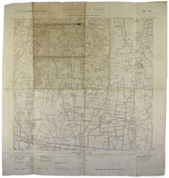 COLOGNOLA AI COLLI. Foglio N.49 III N.E. della Carta d'Italia.